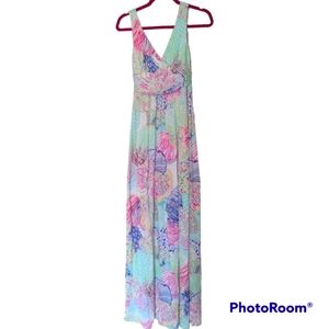 Lilly Pulitzer Sloan Maxi Dress Roar of the Seas XS